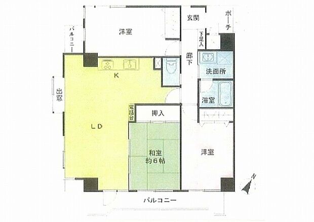 クリオ藤沢弐番館(3LDK) 4階の間取り図