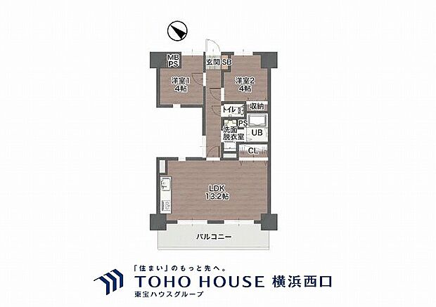 ライオンズマンション十日市場第2の間取り