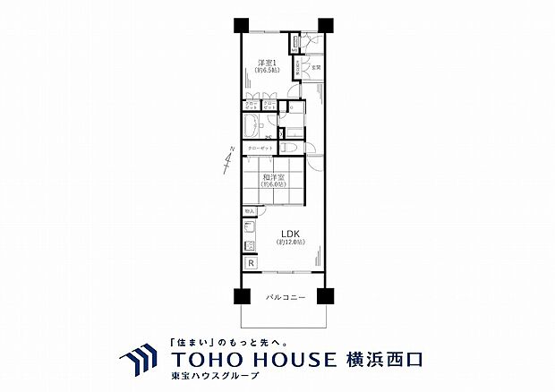 グレーシアガーデン溝の口(2LDK) 2階の間取り図