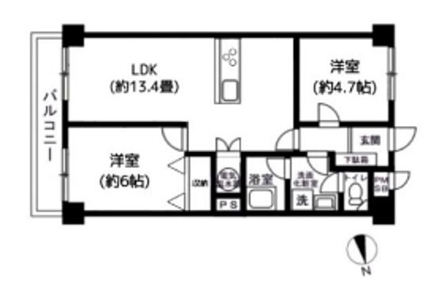 エミネンス東戸塚(2LDK) 5階の内観