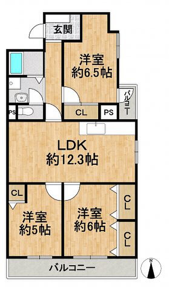 キャピタル西長堀の間取り