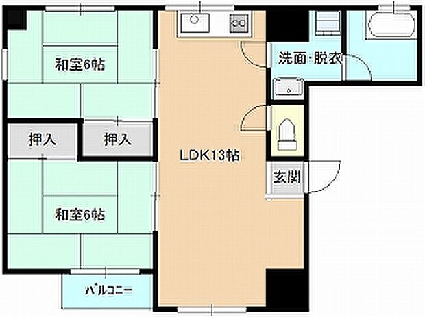 徳山プリンスマンション(2LDK) 4階/401の内観