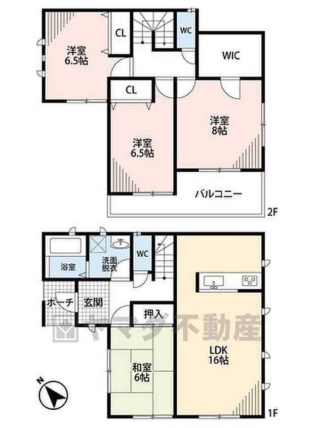 LDKと和室を合わせると22帖の大空間に。玄関から和室へ直接入れる動線をつくることで、来客時の個室として活用できます。