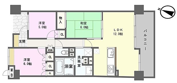 サーパス東静岡(3LDK) 4階/406の内観