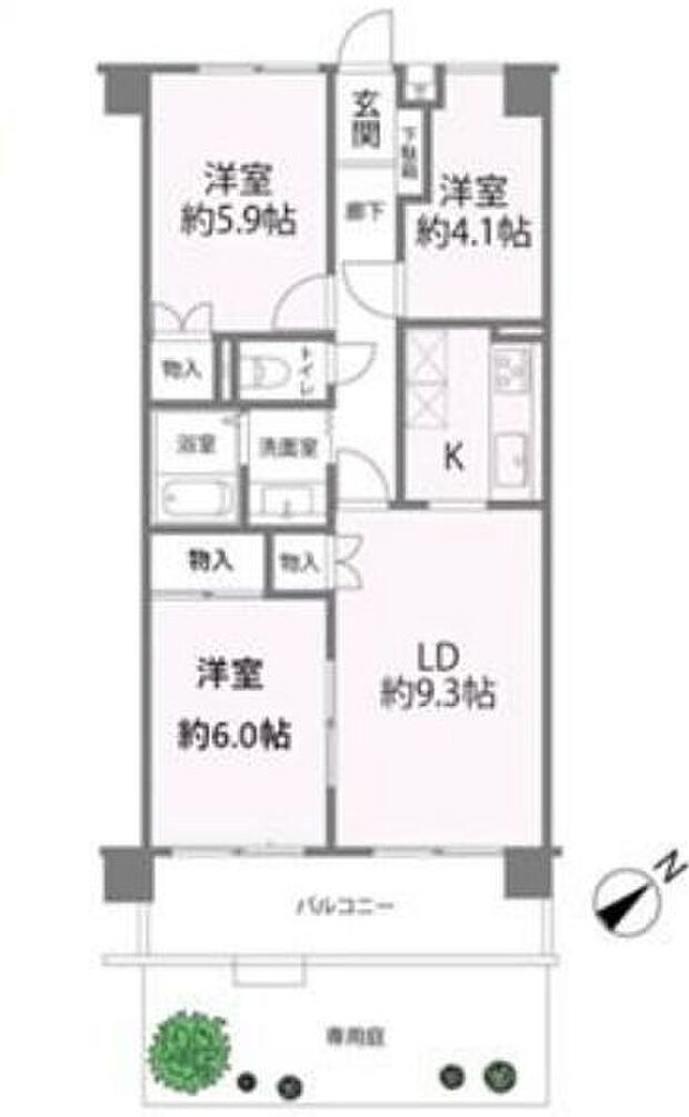 お花茶屋第2ローヤルコーポの間取り