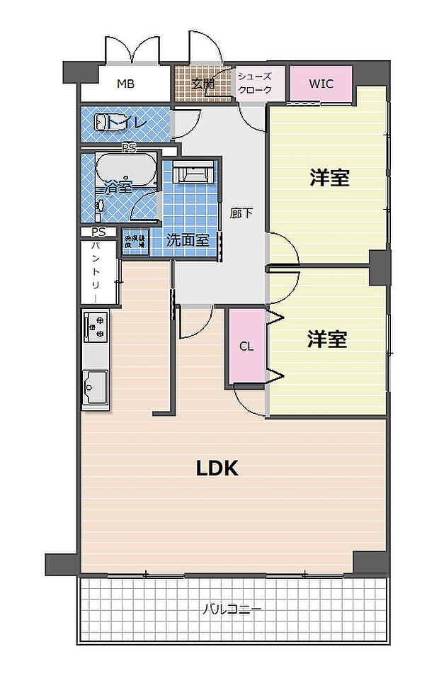 ライオンズマンション八事ガーデン弐番館(2LDK) 1階の内観