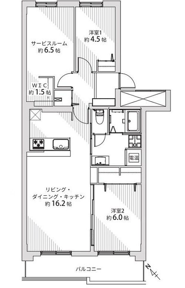 地下鉄南北線 麻生駅まで 徒歩7分(2SLDK) 3階の内観