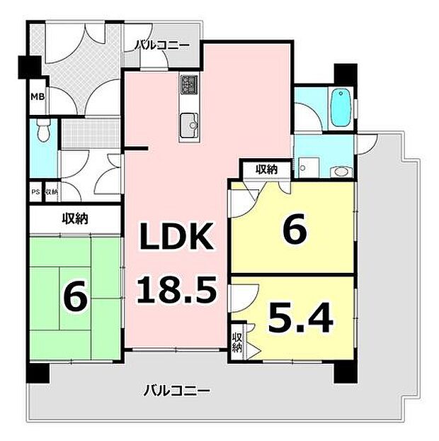ライオンズマンション真志喜第7(3LDK) 5階の内観