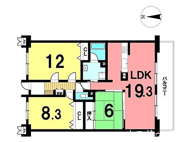 ラド―ニ甚目寺　風の館(3LDK) 5階の内観