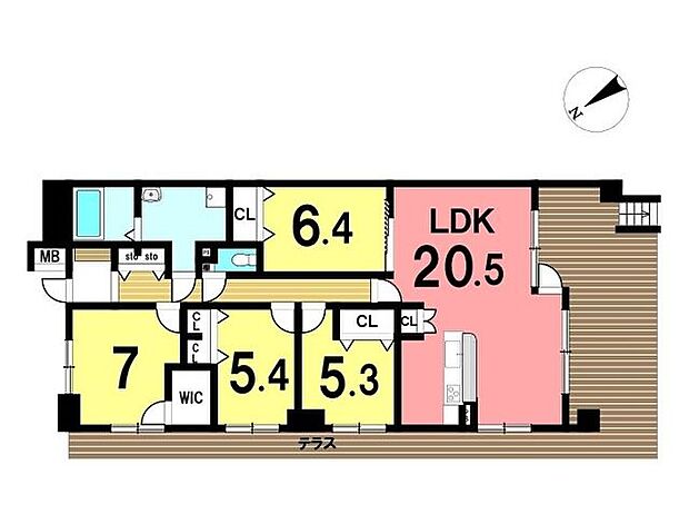 ロフティ甚目寺II(4LDK) 1階の間取り図