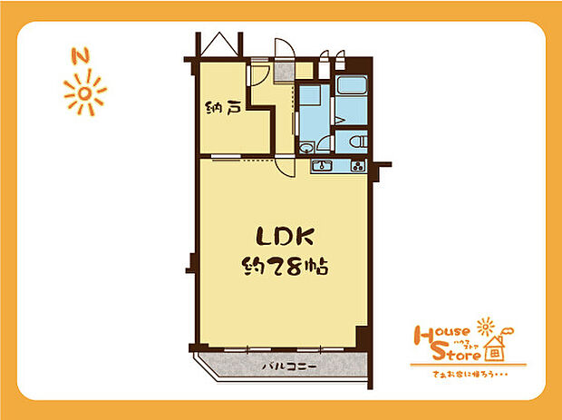 ダイアパレス千間台(1R) 3階の間取り図