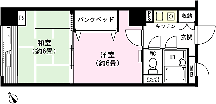 グランドウイング舞子高原(2K) 11階の間取り図