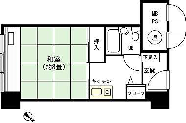 ライオンズマンション越後湯沢第２(1K) 7階の間取り図