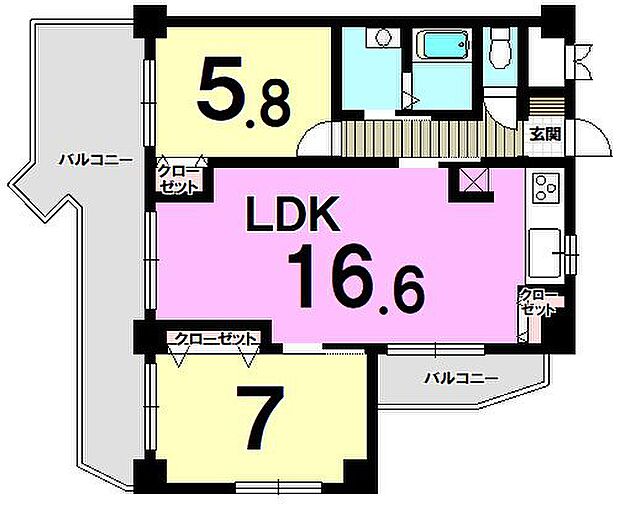 ロワールマンション南福岡5(2LDK) 2階の内観