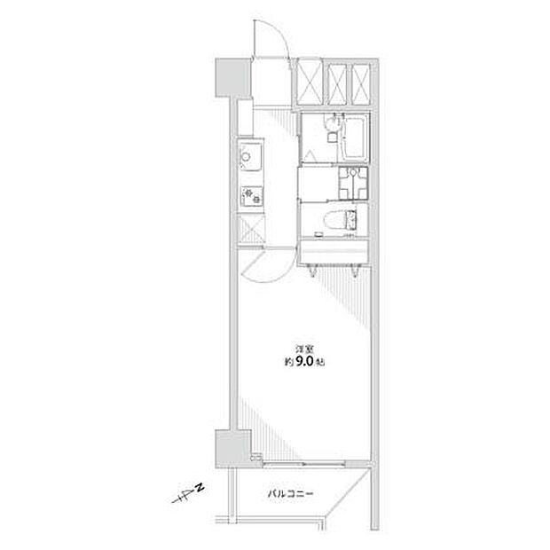 西日暮里サマリヤマンション(1K) 2階の間取り図