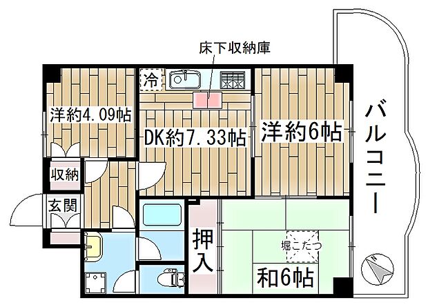 ビバリーハウス須磨弐番館(3DK) 2階/103の内観