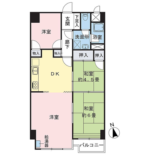 ワコー徳丸マンション(3DK) 2階の間取り図