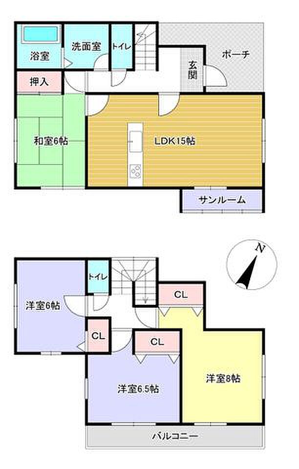 間取図。収納空間も多々。