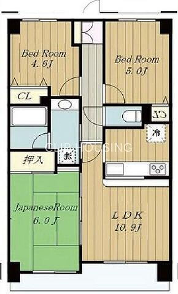 ライオンズマンション相武台3丁目(3LDK) 2階の間取り図