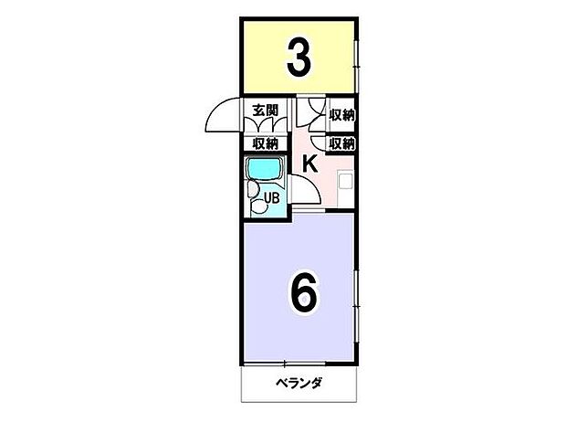 メゾン・ド・パヴィヨン(2K) 1階の間取り図