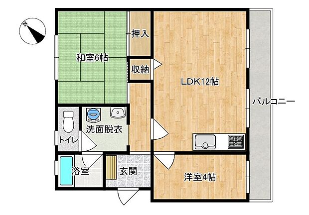 野口マンション1号棟(2LDK) 5階/504の内観