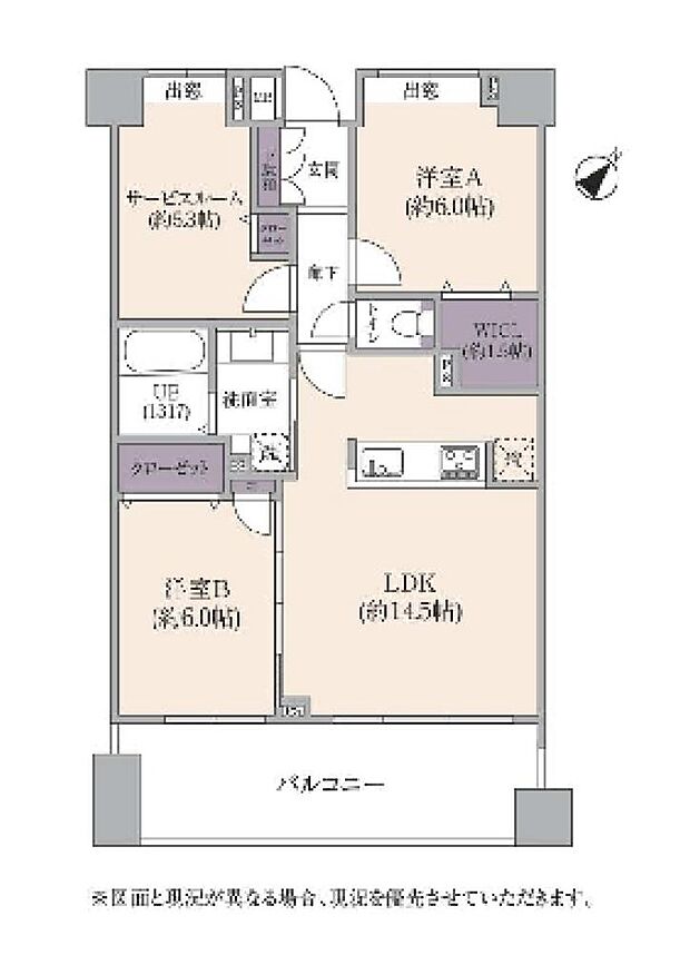 クレストフォルム横浜鶴見(2SLDK) 10階の間取り図