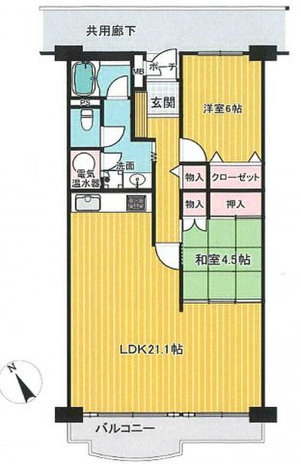 ＪＲ青梅線 拝島駅まで 徒歩4分(2LDK) 2階の内観