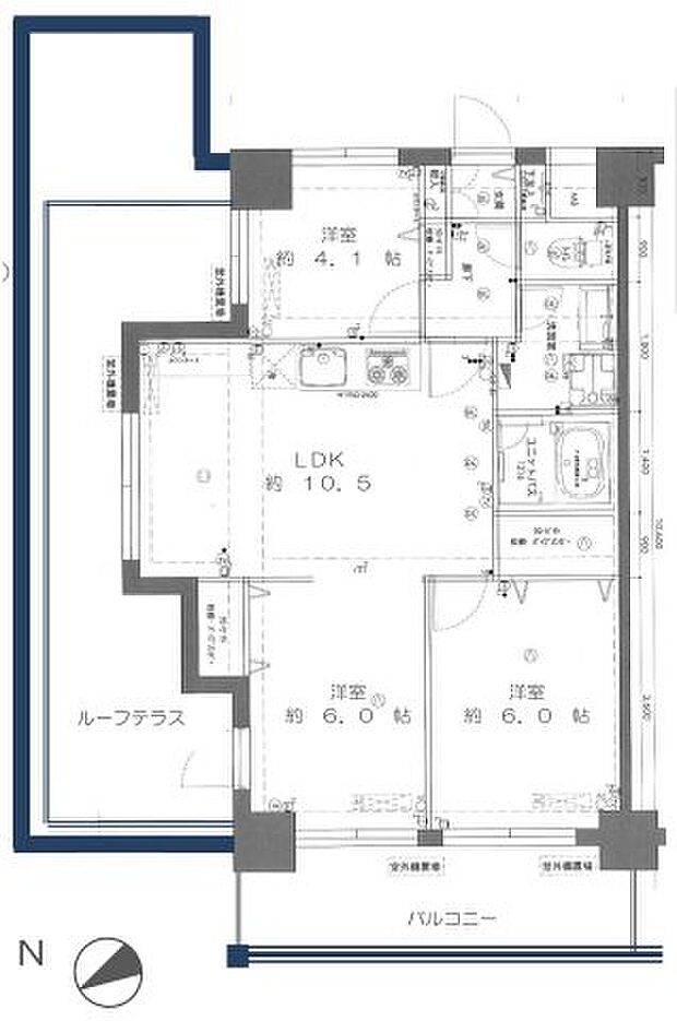 ＪＲ青梅線 東青梅駅まで 徒歩10分(3LDK) 3階の間取り図