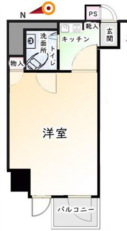 ＪＲ中央線 三鷹駅まで 徒歩7分(1K) 3階の内観
