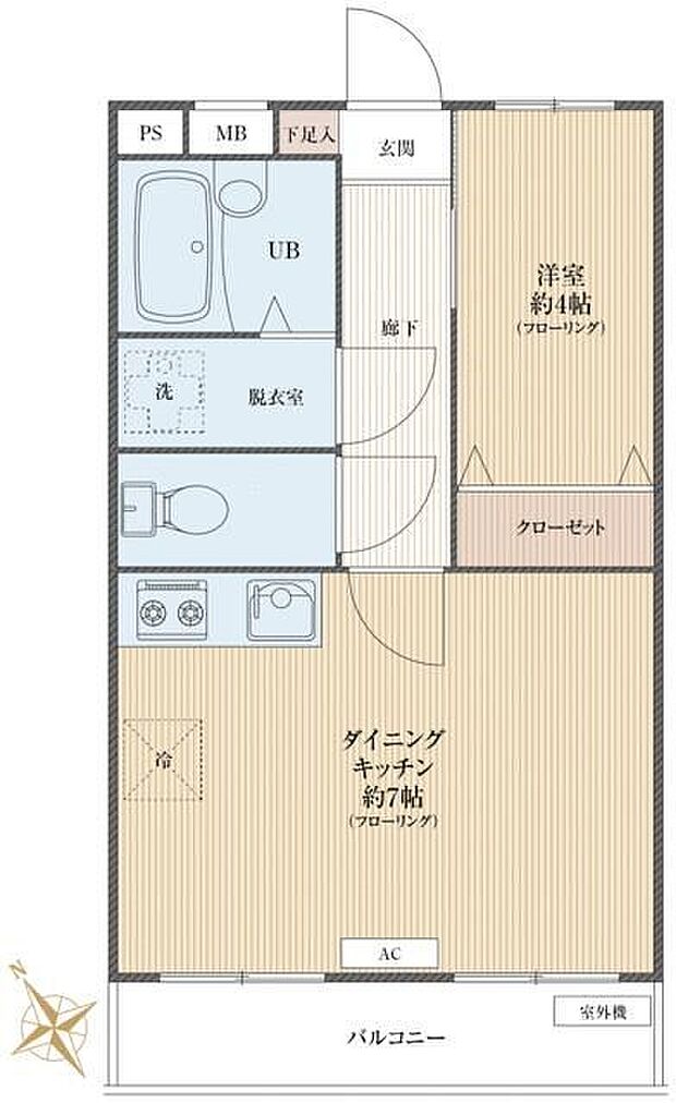 西武新宿線 田無駅まで 徒歩8分(1DK) 2階の内観