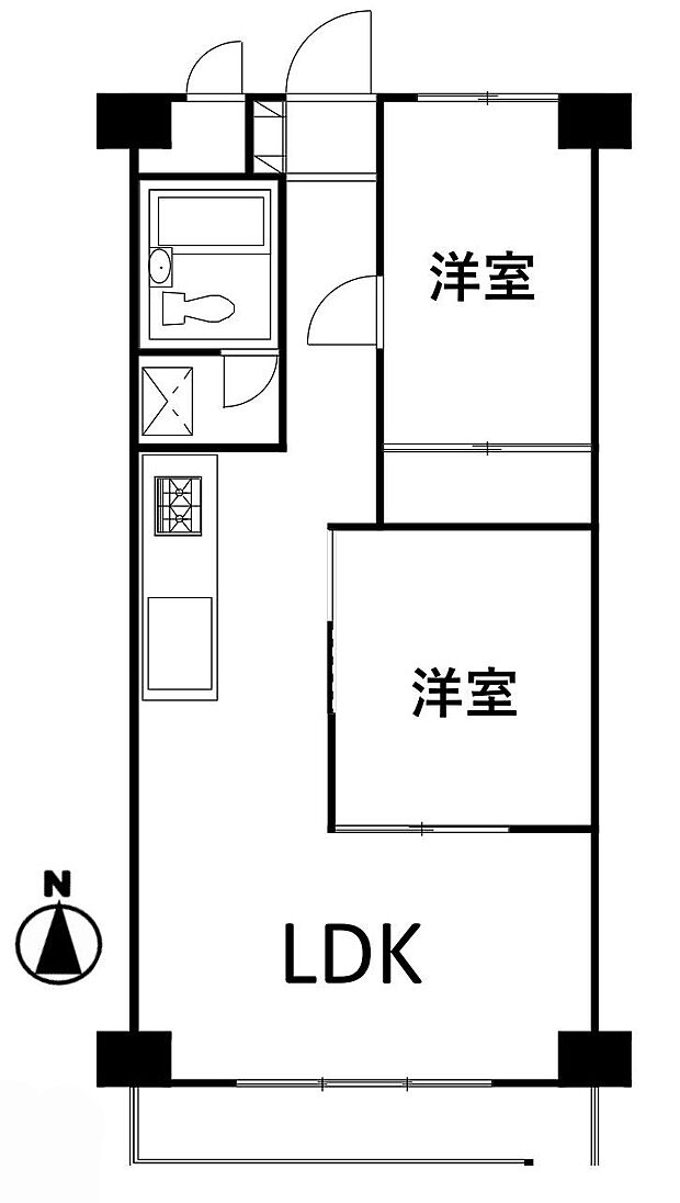 西武新宿線 久米川駅まで 徒歩7分(2LDK) 1階の内観