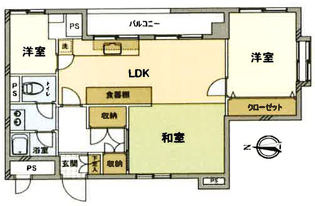 ＪＲ中央線 武蔵境駅まで 徒歩7分(3LDK) 5階の内観