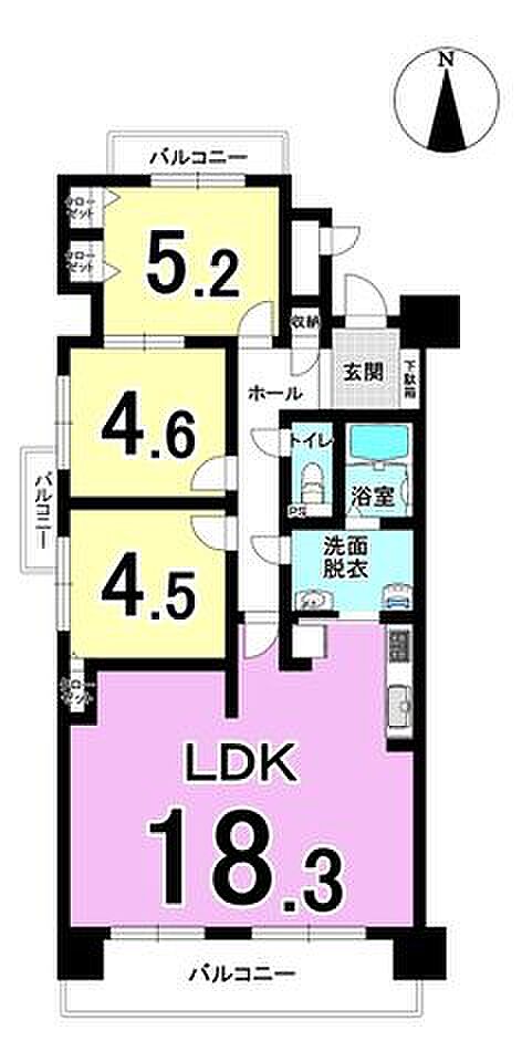 サンパーク岐阜西　801(3LDK) 8階の内観