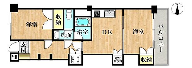 蒲田フラワーマンションB棟(2DK) 4階の内観