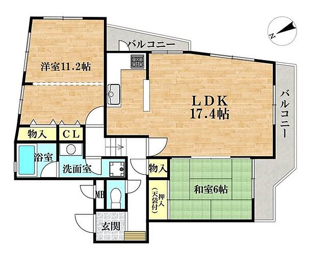 ヴェラハイツ徳丸(2LDK) 3階の内観