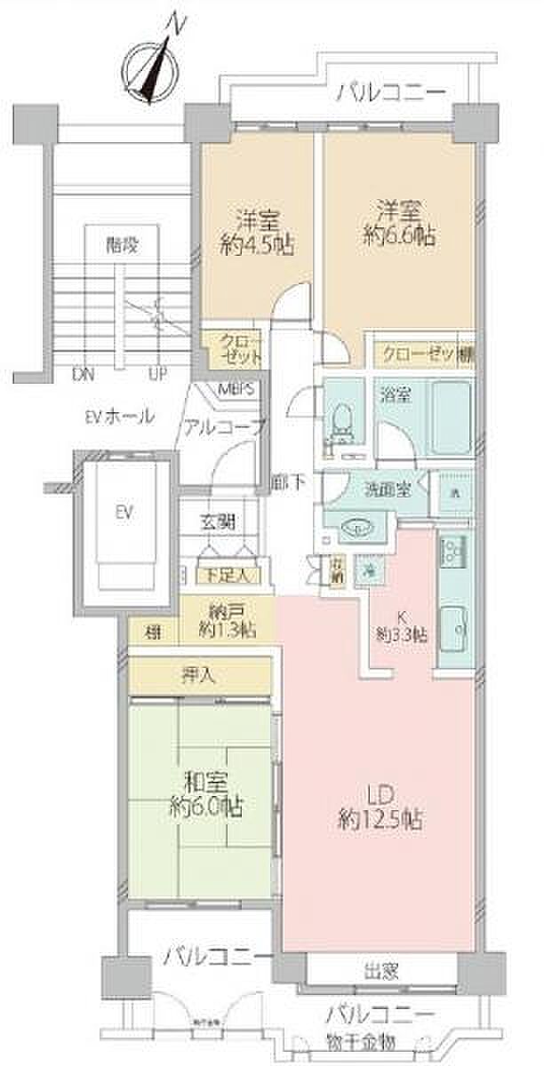 パークシティ新川崎・東一番街Ｊ棟(3LDK) 3階の内観