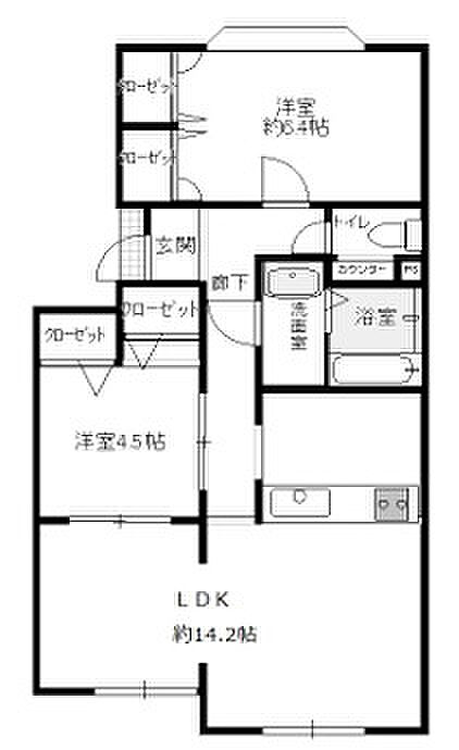 リバーサイドヴィラ西所沢(2LDK) 1階/111の間取り図