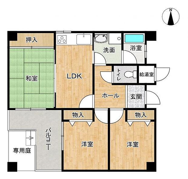 3DK、専有面積52.83m2、バルコニー面積7.4m2（※新築時情報のため、現状と異なる可能性がございます。）