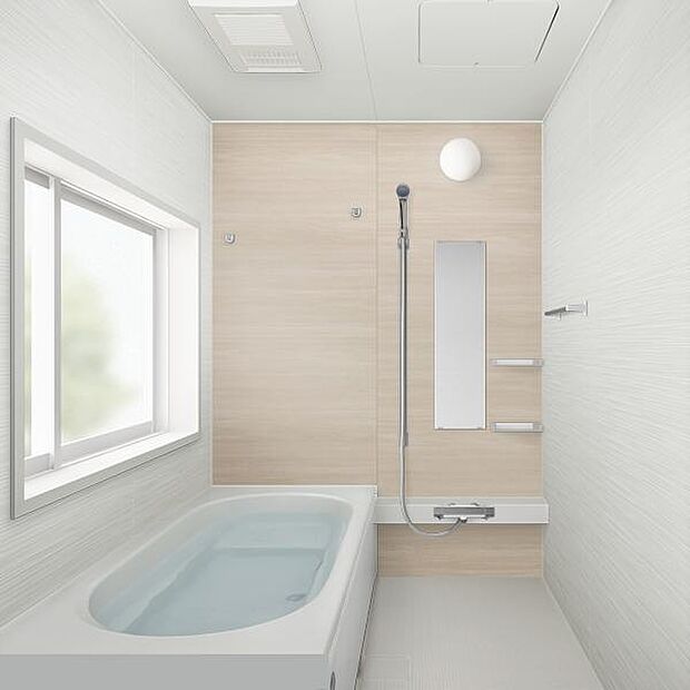 【浴室】一坪サイズの浴室は交換予定です。足を延ばしてゆったり浸かれるサイズの浴槽です。