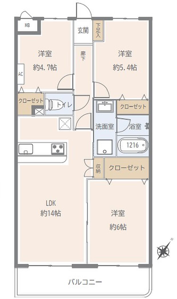 モア・メゾン(3LDK) 3階の間取り図