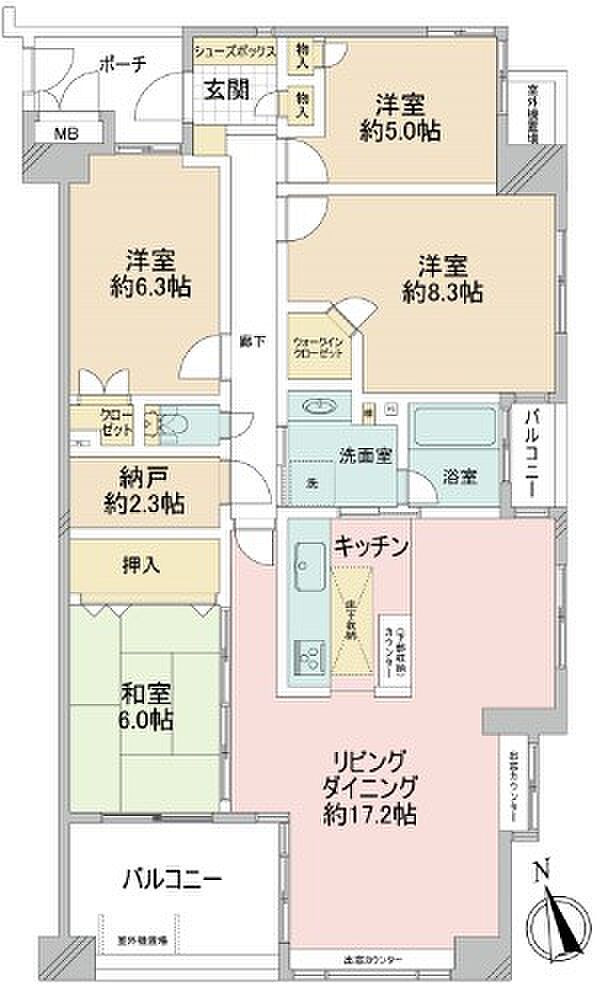 モア・クレスト南浦和(4LDK) 1階の内観