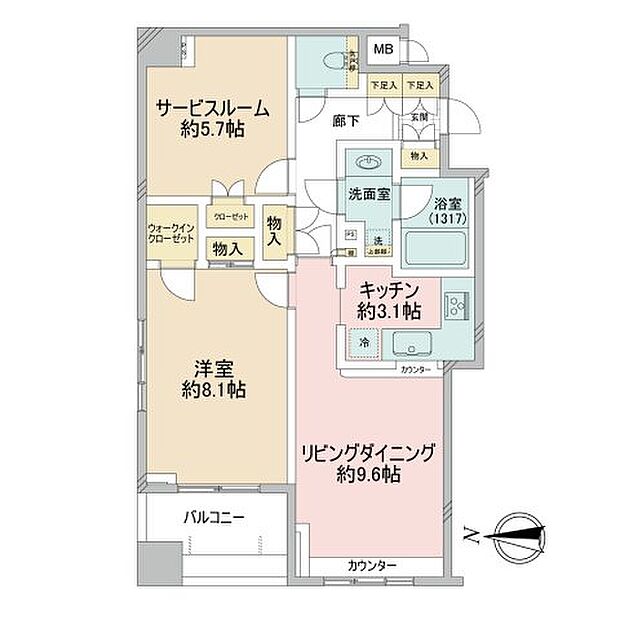 ディナ・スカーラ亀戸(1SLDK) 6階/600の間取り図