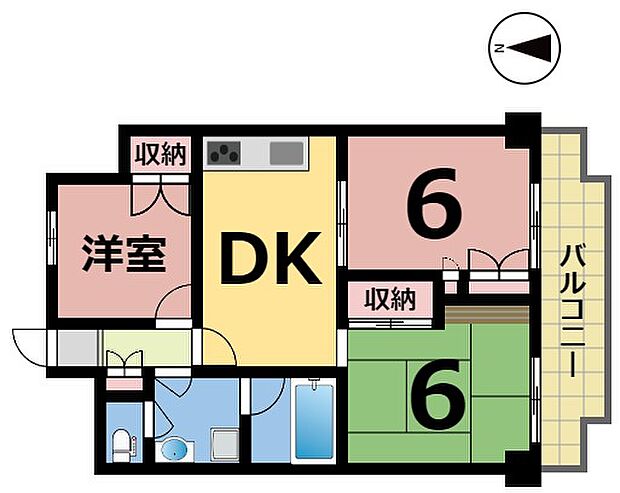 ライオンズマンション三番町(3LDK) 2階の間取り図