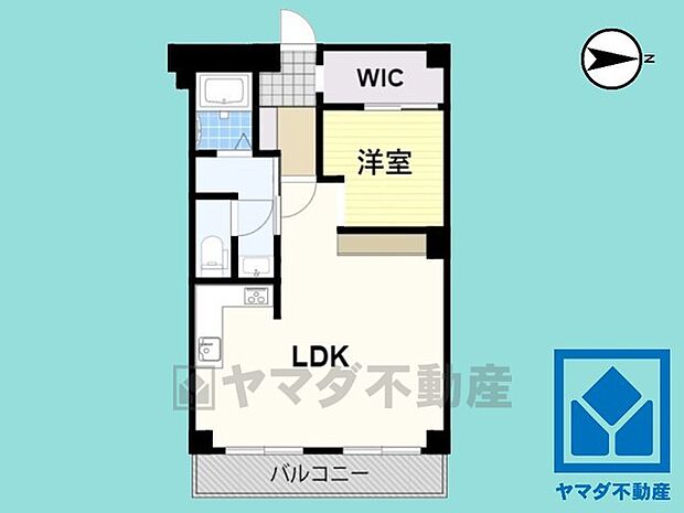 シャトー桃山　中古マンション(1LDK) 6階の間取り図