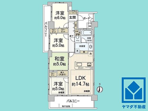 パデシオン西大路II番館(4LDK) 7階の内観