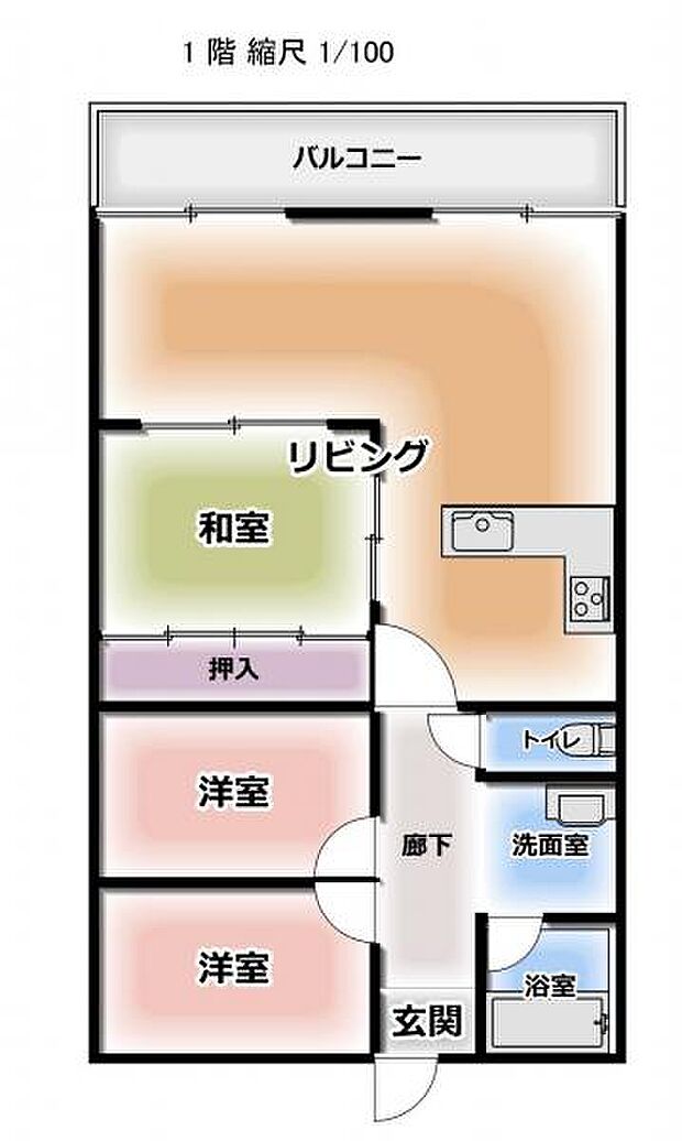 ローレルハイツ武庫之荘(3LDK) 6階の内観