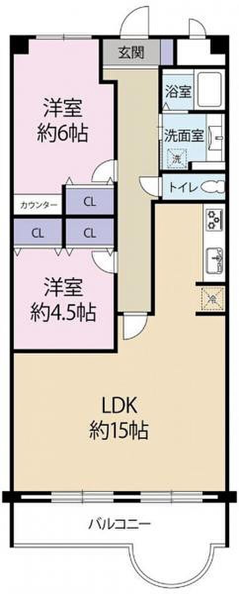 イトーピア武庫之荘(2LDK) 6階の内観