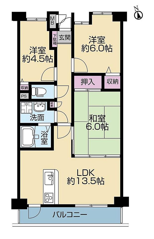 コスモ西明石(3LDK) 7階/711の内観