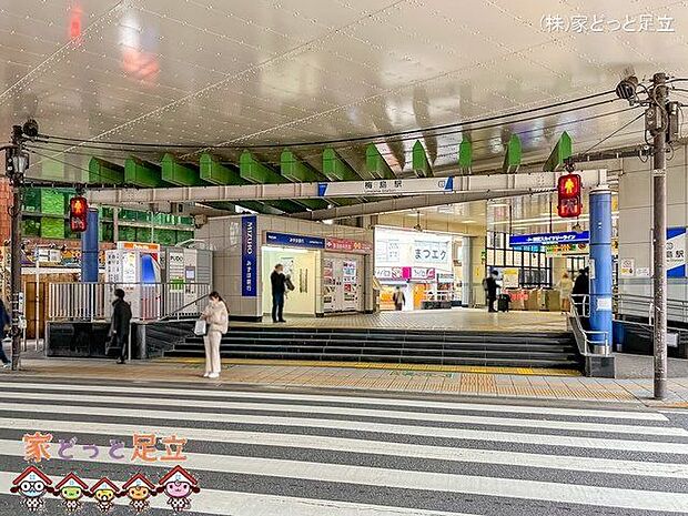 東武伊勢崎・大師線「梅島」駅 撮影日(2022-03-29) 400m