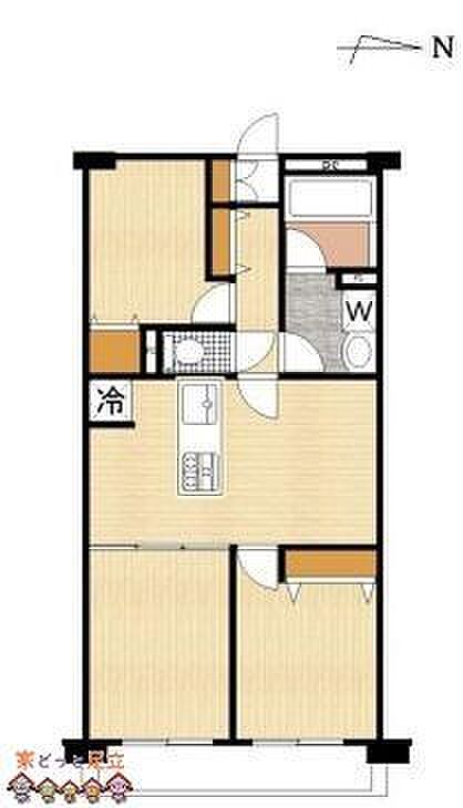 ビラ・カーサお花茶屋(3LDK) 4階の間取り図